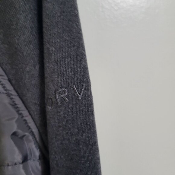 Orvis Mens Mixed Media Quilted Gray Black Full Zip Jacket SZ LG - Picture 3 of 13